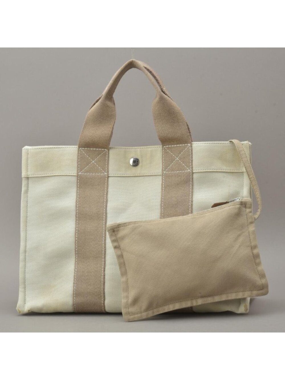 Hermes Coquiage PM Tote Greige Brown